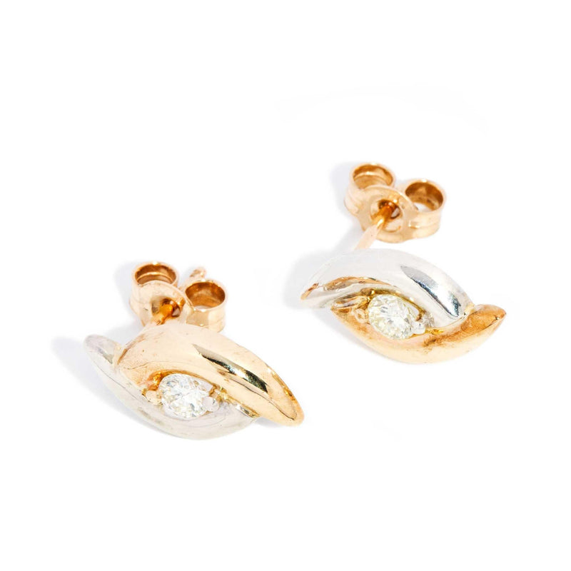 Jemima 1990s Diamond Stud Earrings 9ct Gold