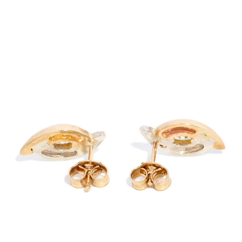 Jemima 1990s Diamond Stud Earrings 9ct Gold