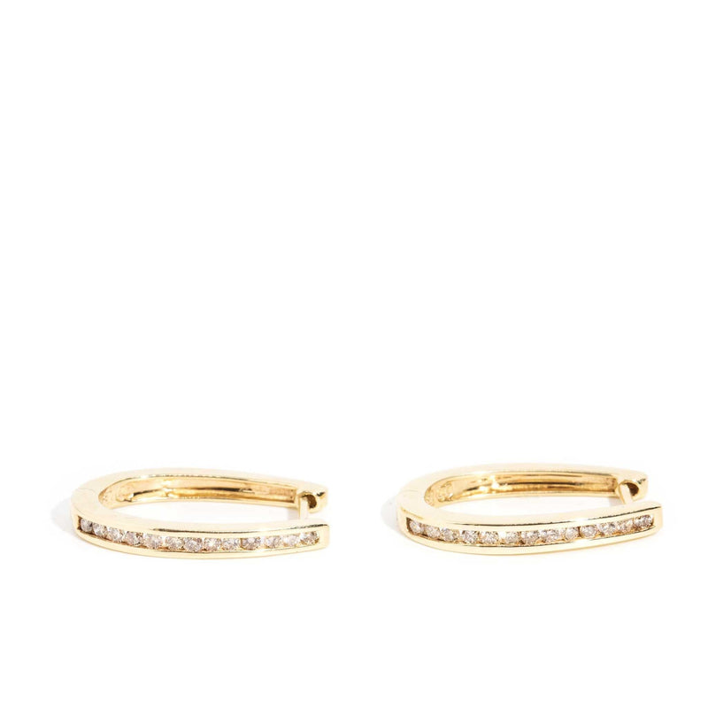 Jenna 0.50ct Diamond Hoop Earrings 9ct Gold