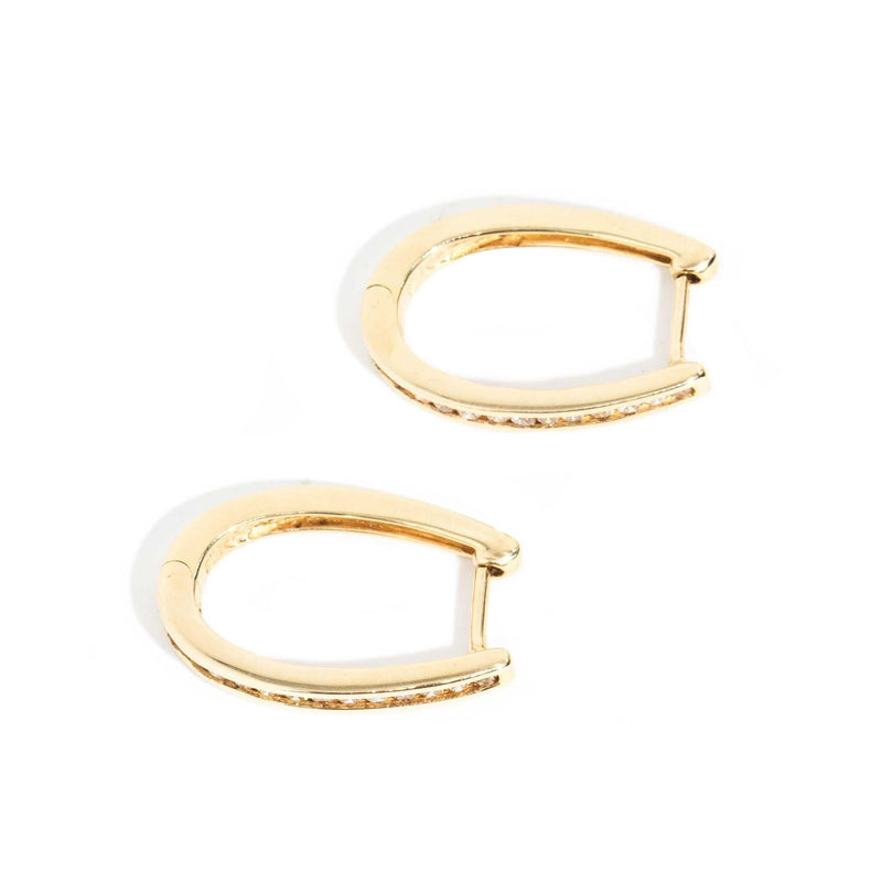 Jenna 0.50ct Diamond Hoop Earrings 9ct Gold