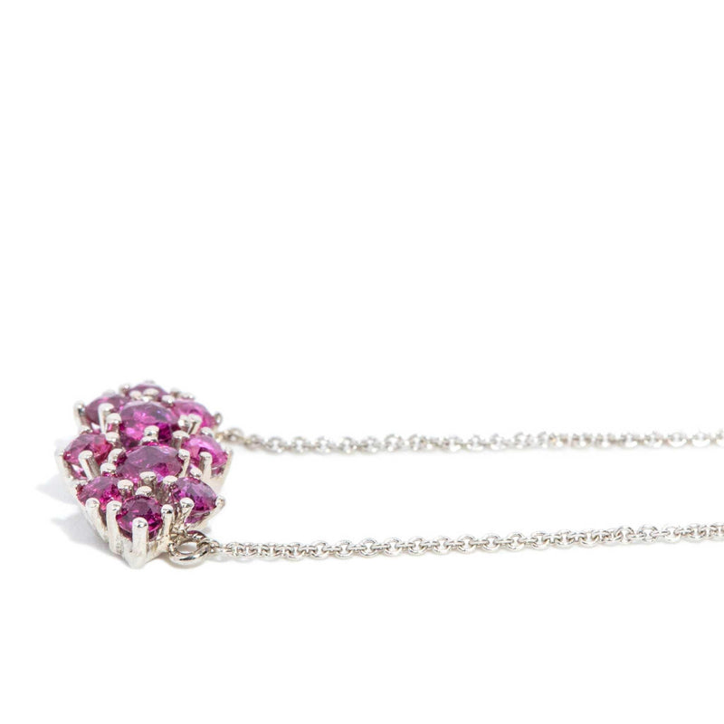 Kerry 1980s Ruby Necklet 9ct White Gold