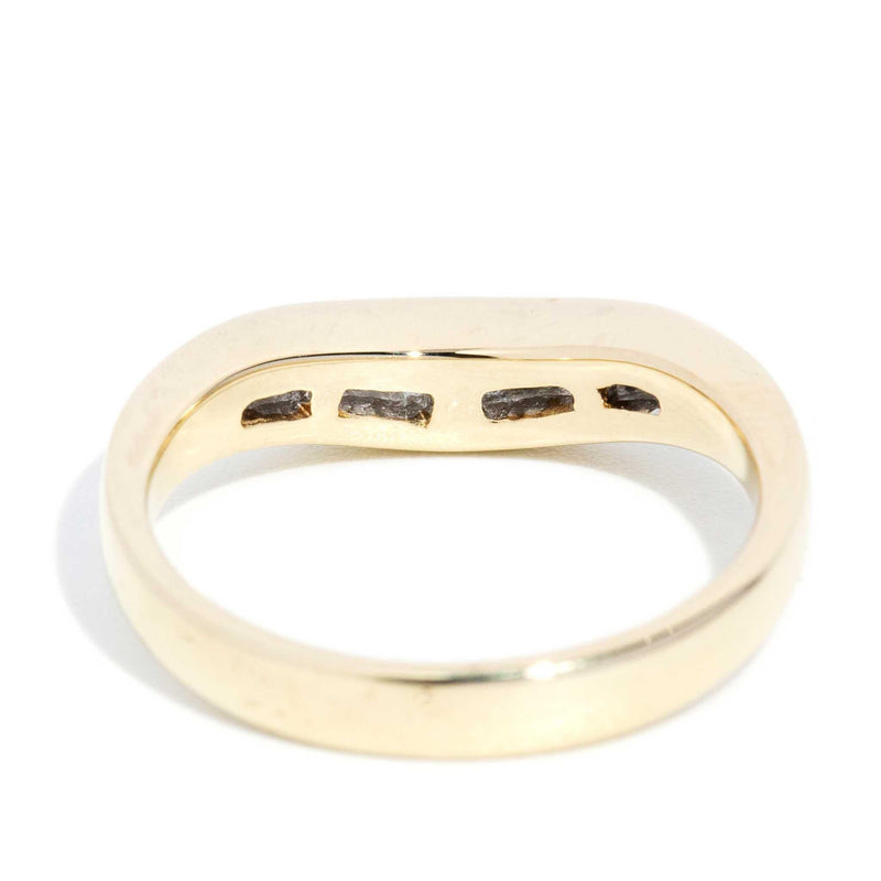 Livia Diamond Curved Band 9ct Yellow Gold