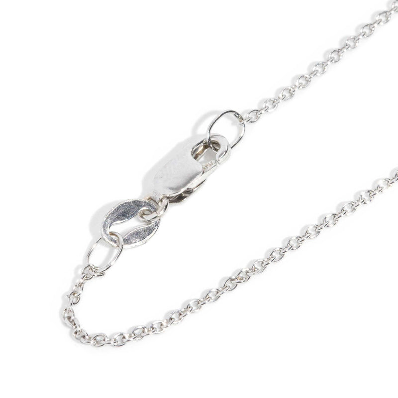 Lola Diamond Heart Pendant & Chain 18ct White Gold