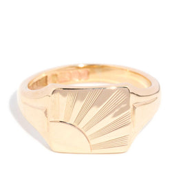 Lonan 1969 Sunray Signet Ring 9ct Gold