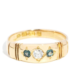 Madeline 1882 Reclaimed Alexandrites & Diamond Ring 18ct Gold