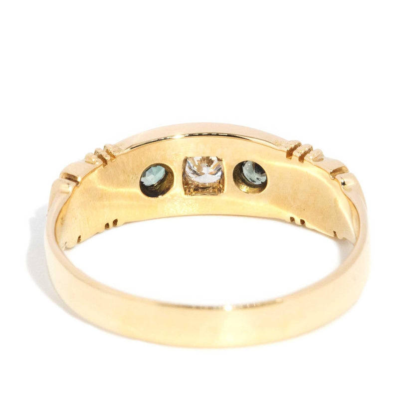 Madeline 1882 Reclaimed Alexandrites & Diamond Ring 18ct Gold