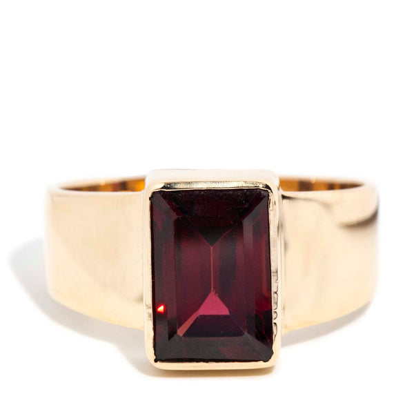 Mannie 1980s 4.6 Carat Garnet Vintage Ring 9ct Gold* GTG Rings Imperial Jewellery Imperial Jewellery - Hamilton 