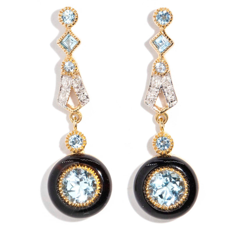 Diamond topaz store earrings