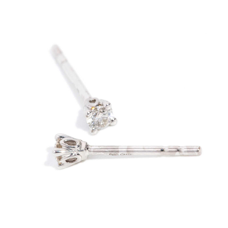 Marie Diamond Studs 9ct White Gold