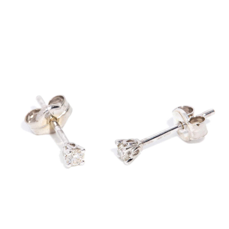 Marie Diamond Studs 9ct White Gold