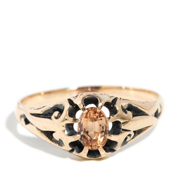 Nerissa Antique Victorian Topaz Dress Ring 14ct Gold