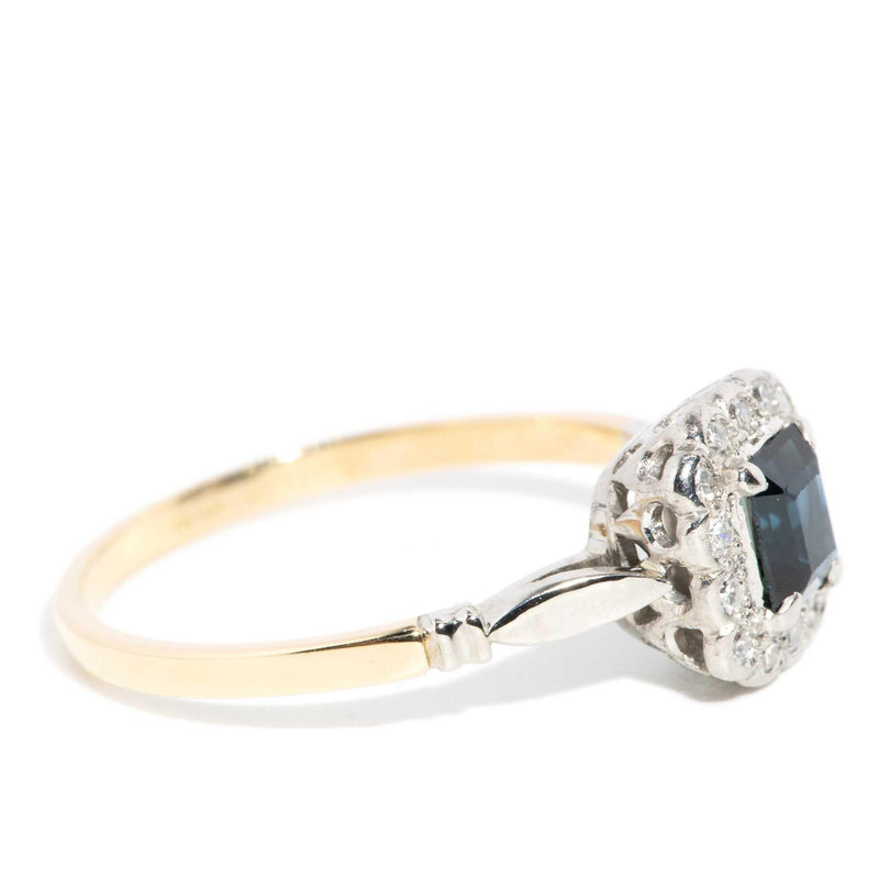 Olivia 1930s Sapphire & Diamond Ring 15ct Gold