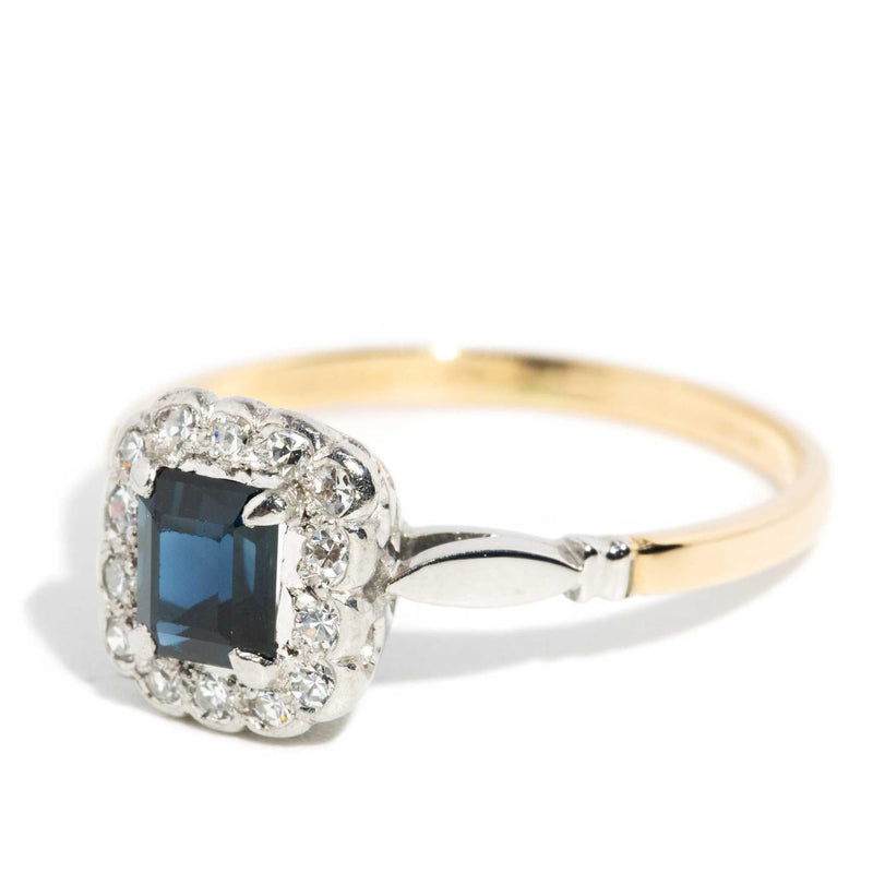 Olivia 1930s Sapphire & Diamond Ring 15ct Gold