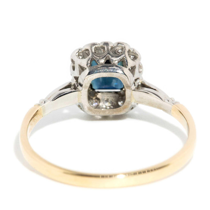 Olivia 1930s Sapphire & Diamond Ring 15ct Gold