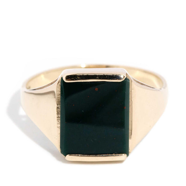 Orson 1970s Bloodstone Signet Ring 9ct Gold