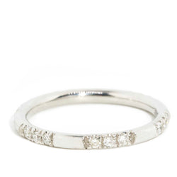 Palermo 0.25 Carat Recycled Diamond Stacking Ring 18ct Rings Imperial Jewellery Imperial Jewellery - Hamilton 18K White Gold 