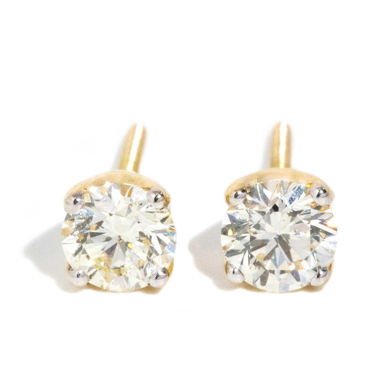 Pema Diamond Solitaire Studs 18ct Gold