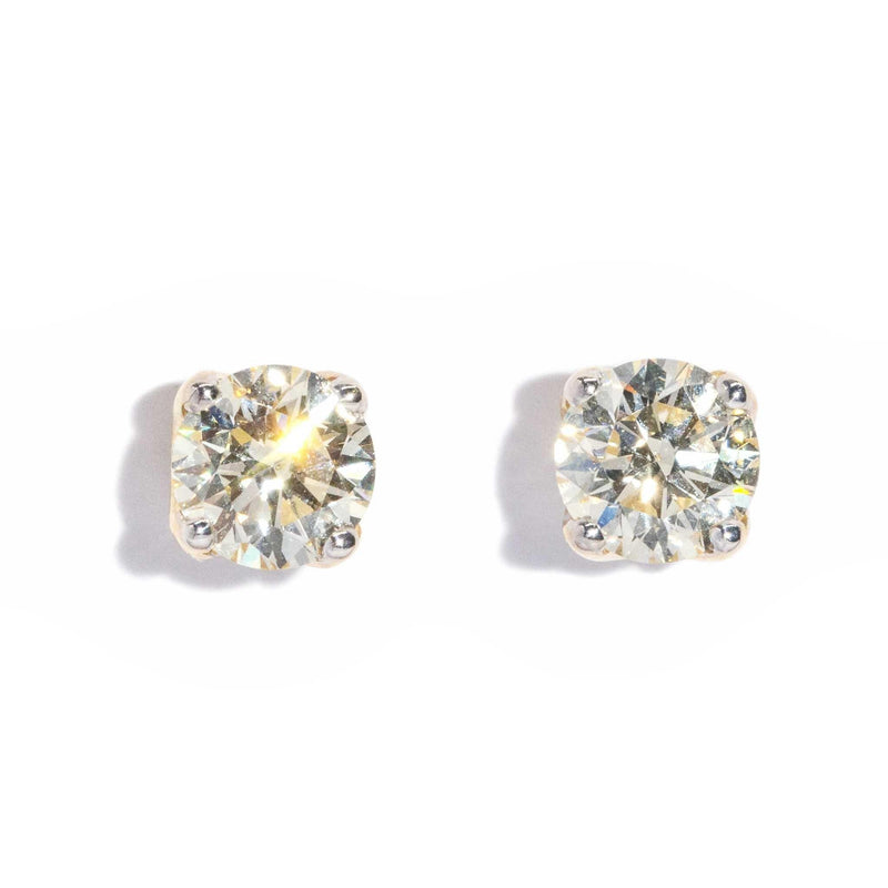 Pema Diamond Solitaire Studs 18ct Gold