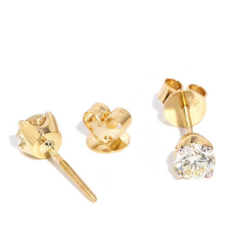 Pema Diamond Solitaire Studs 18ct Gold