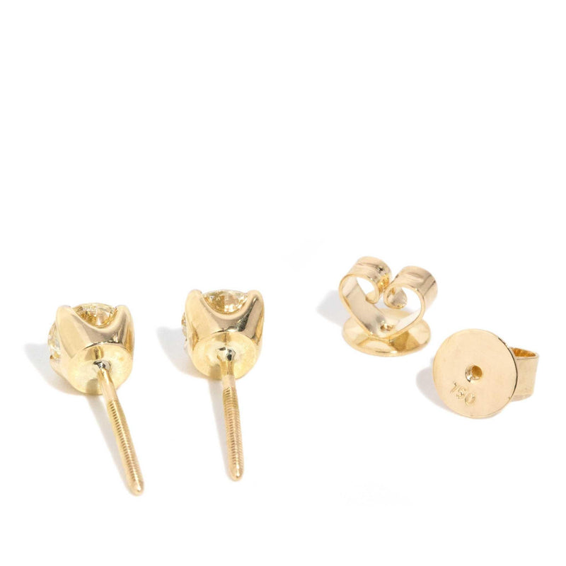 Pema Diamond Solitaire Studs 18ct Gold