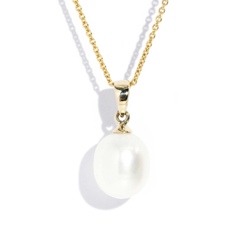 Penny Pearl Solitaire Pendant 9ct Gold