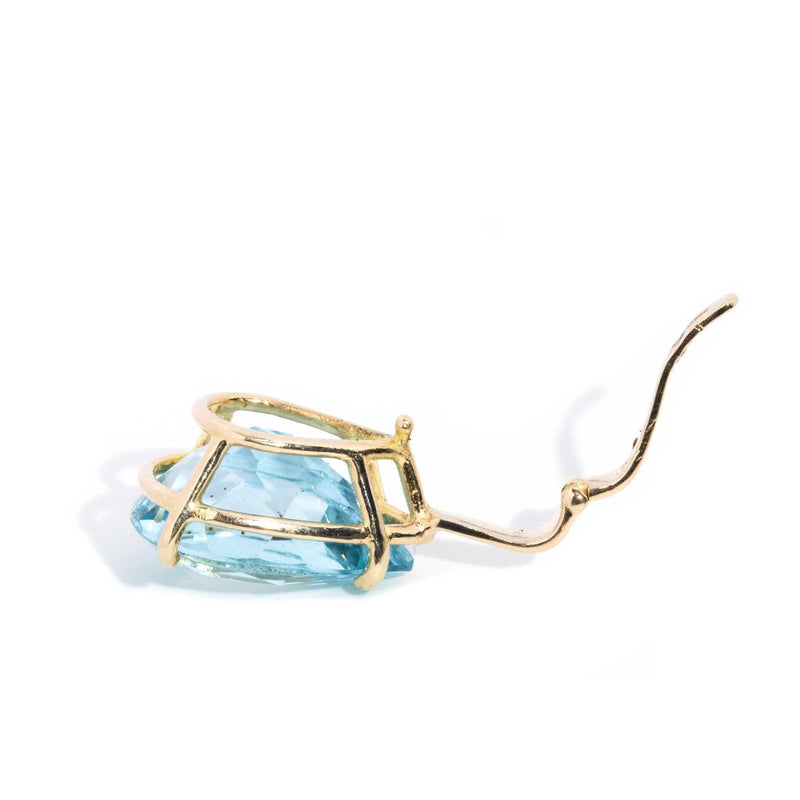 Rowena Blue Topaz Enhancer Pendant 14ct Gold