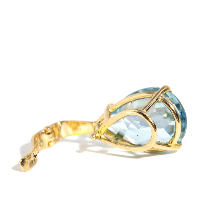 Rowena Blue Topaz Enhancer Pendant 14ct Gold