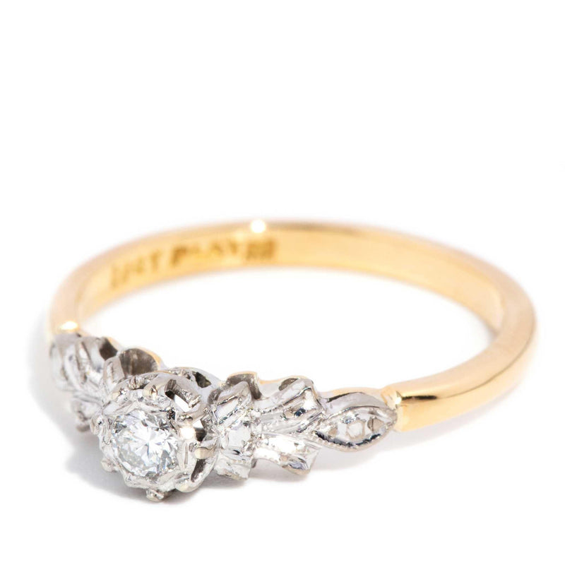 Sadie 1950s Diamond 18ct Gold & Platinum Ring