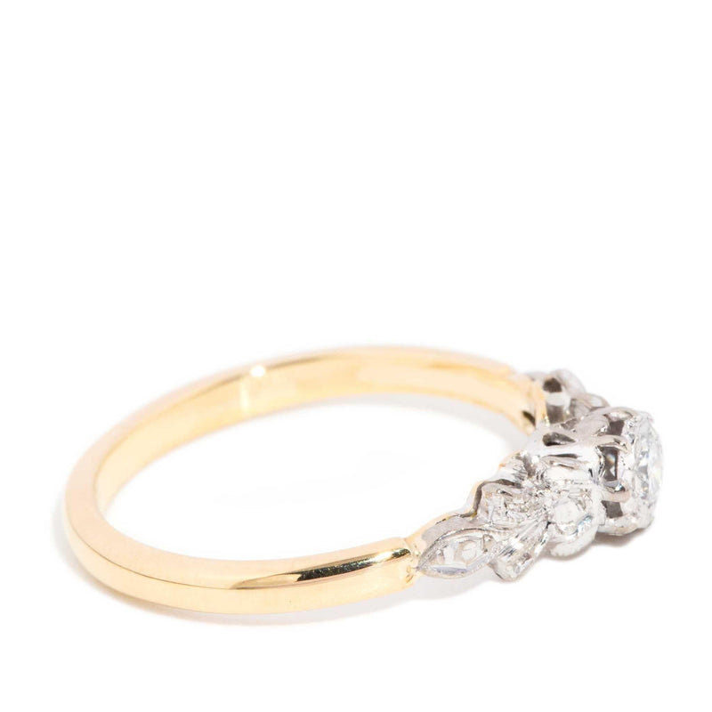 Sadie 1950s Diamond 18ct Gold & Platinum Ring