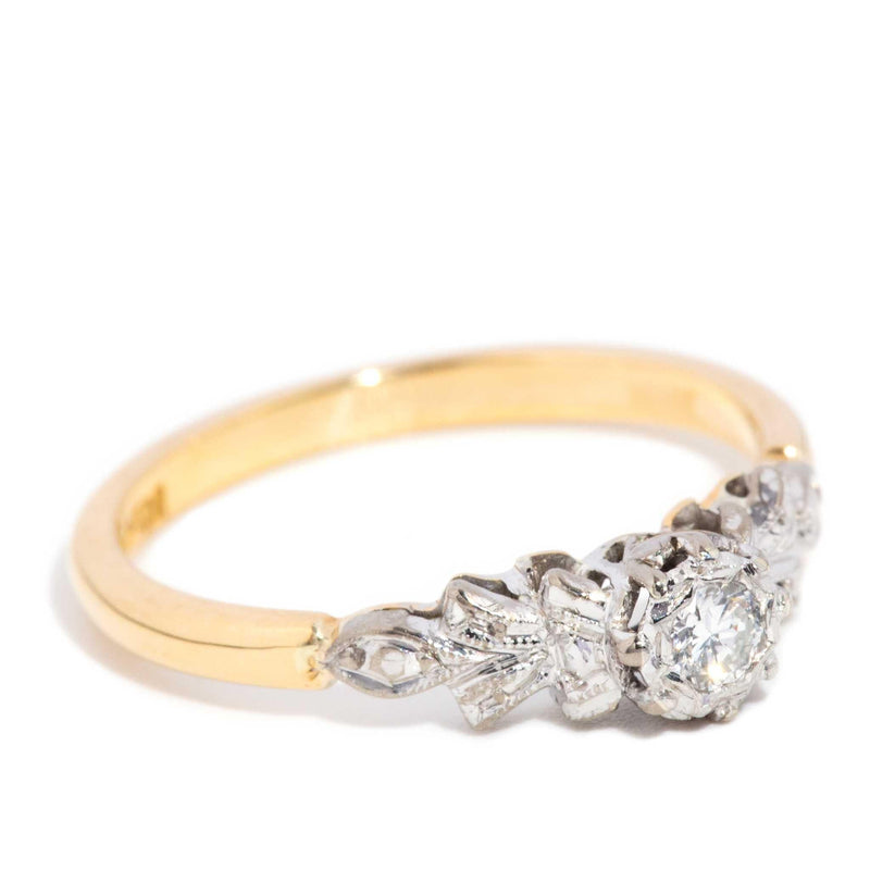 Sadie 1950s Diamond 18ct Gold & Platinum Ring