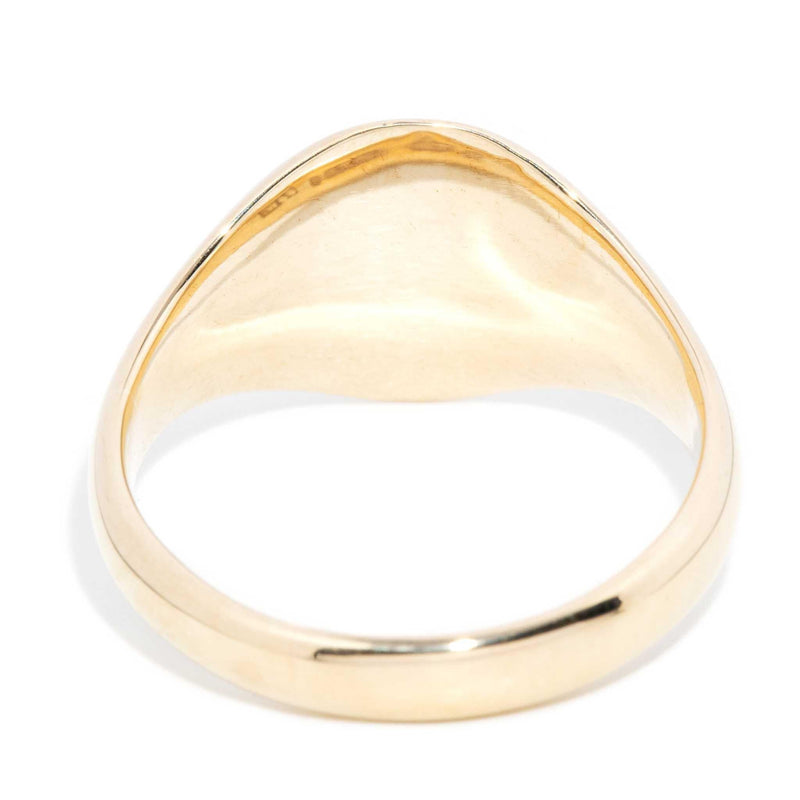 Seth 1958 Oval Initialed Signet Ring 9ct Gold