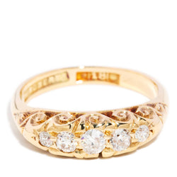 Shai Antique Old Cut Diamond Ring 18ct Gold