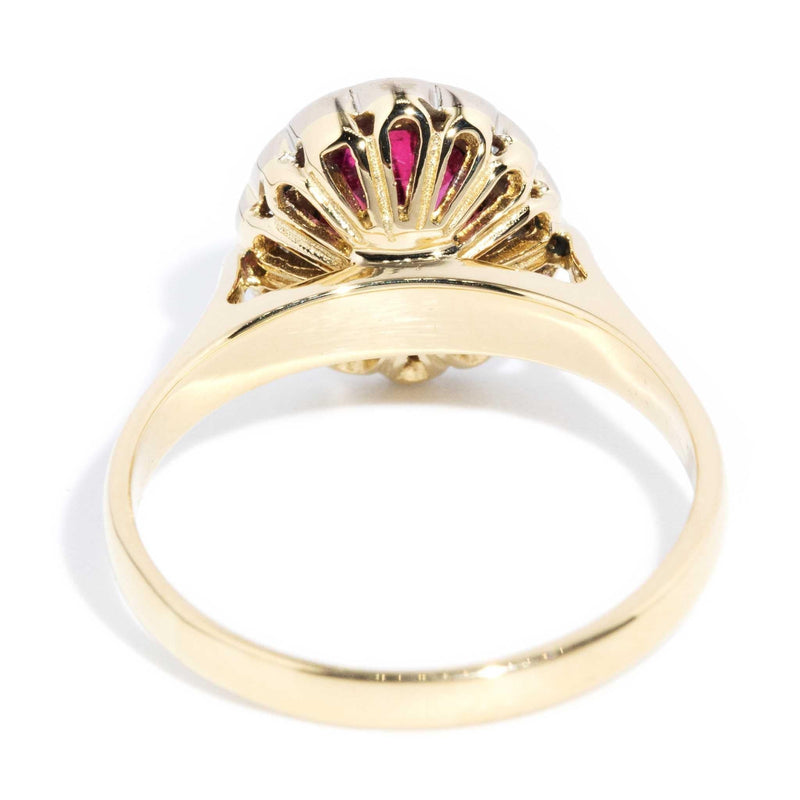 Shea Pink Tourmaline Diamond Halo Ring 18ct Gold