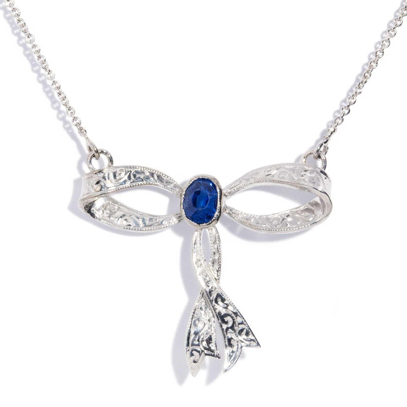 Sienna Reinvented Sapphire Necklet 18ct White Gold