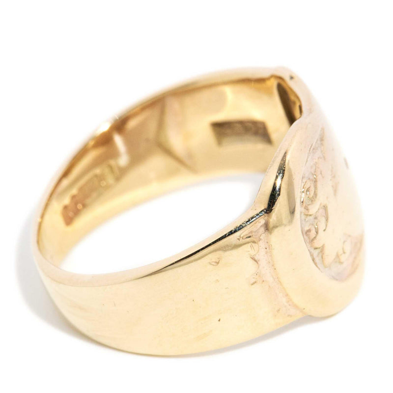 Sunny 1960s Buckle Ring 9ct Gold