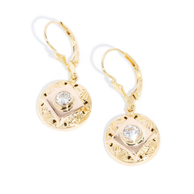 Taran Reinvented 1950s Diamond Earrings 18ct Gold