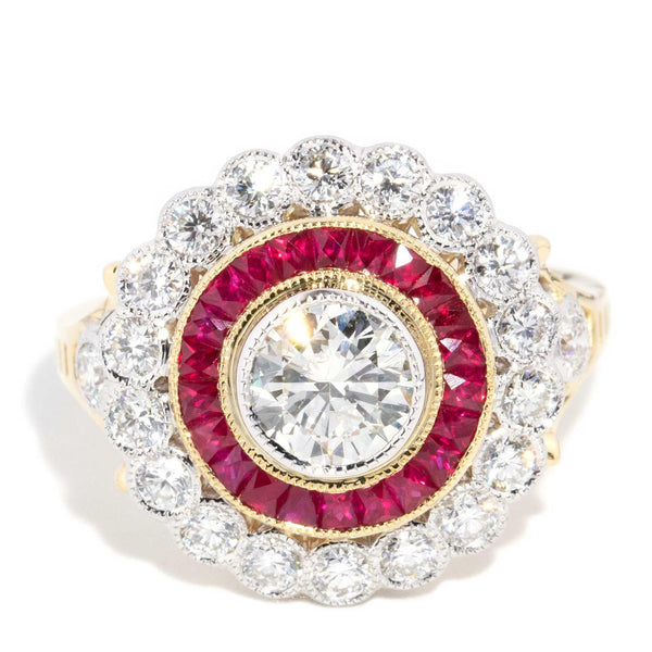 Taylor 1.10ct Ruby & 1.96ct Diamond Ring 18ct Gold