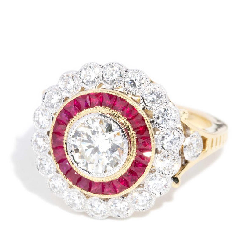 Taylor 1.10ct Ruby & 1.96ct Diamond Ring 18ct Gold