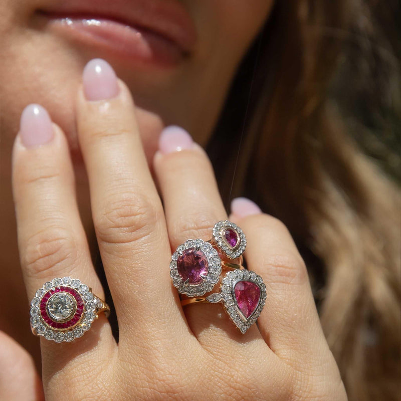 Taylor 1.10ct Ruby & 1.96ct Diamond Ring 18ct Gold