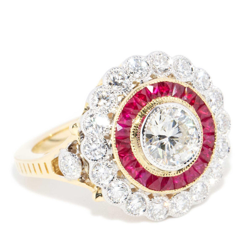 Taylor 1.10ct Ruby & 1.96ct Diamond Ring 18ct Gold