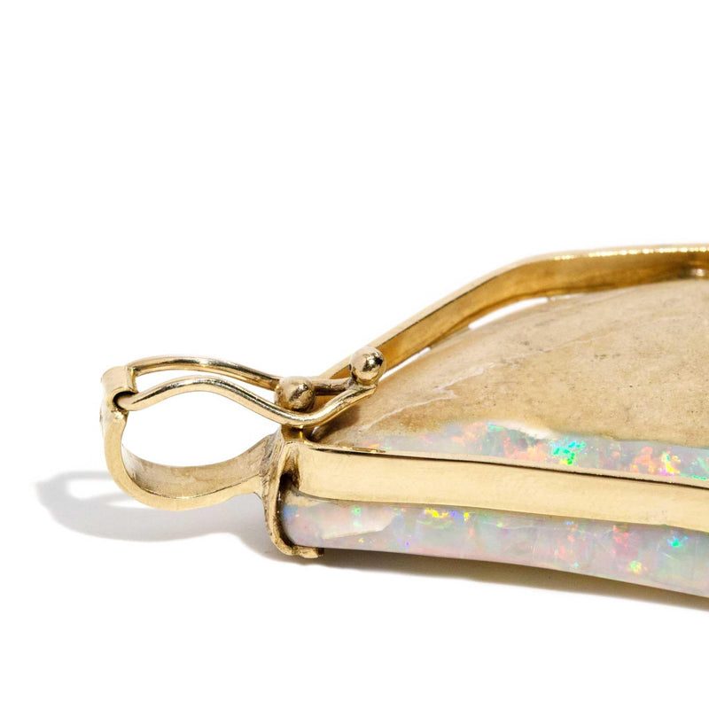 Tinsley 1980s Opal Enhancer Pendant 18ct Gold