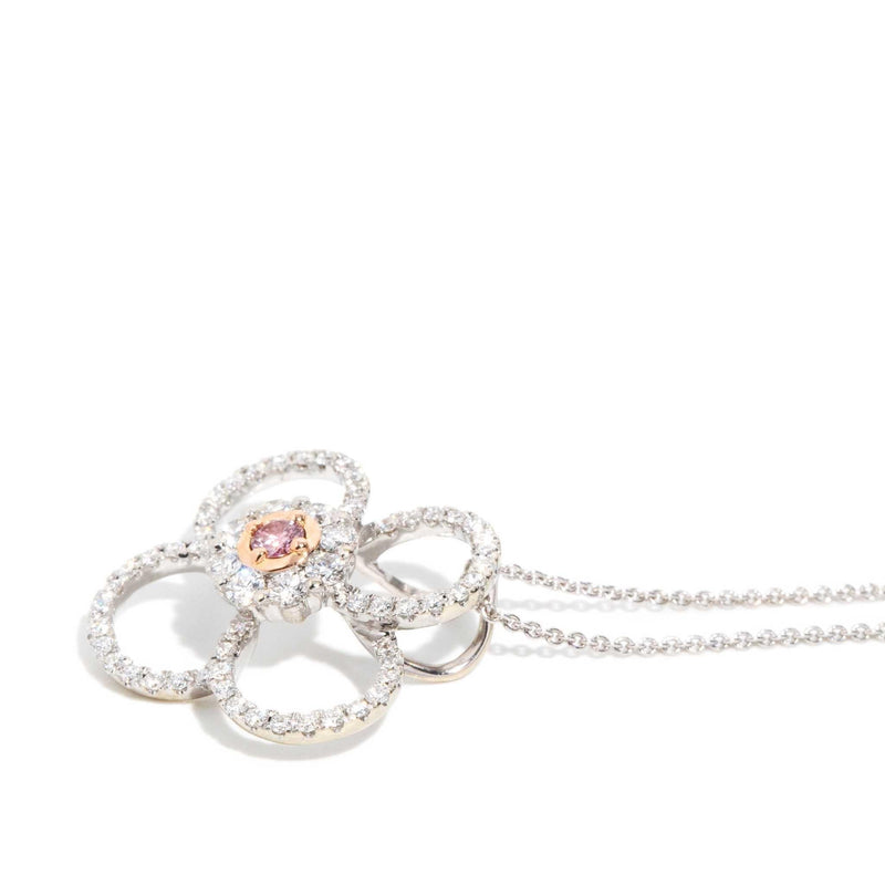 Tullia Pink & White Diamond Pendant & Chain 18ct Gold