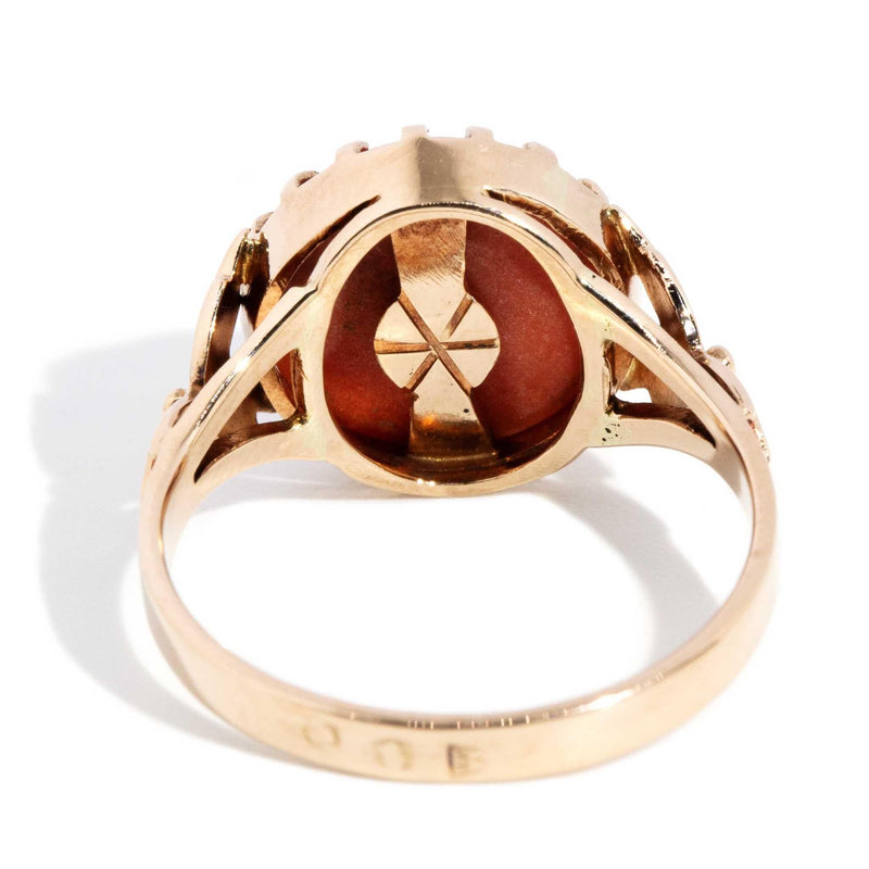 Ursula 1960s Coral Ring 14ct Rose Gold