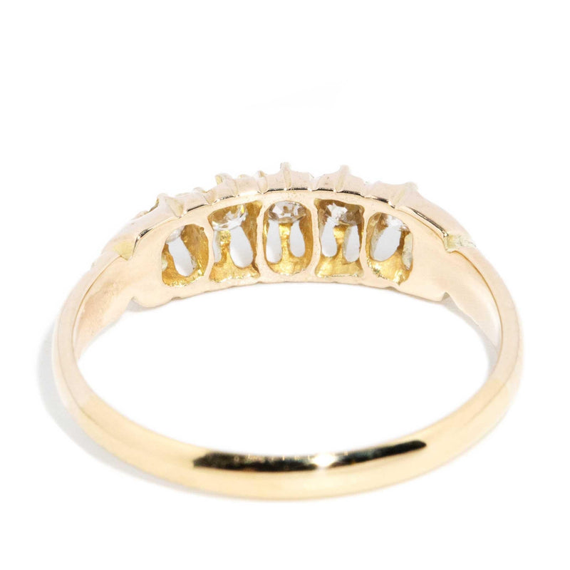 Emilia 1930s Diamond London Bridge Ring 16ct Gold