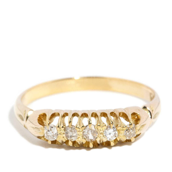 Emilia 1930s Diamond London Bridge Ring 16ct Gold