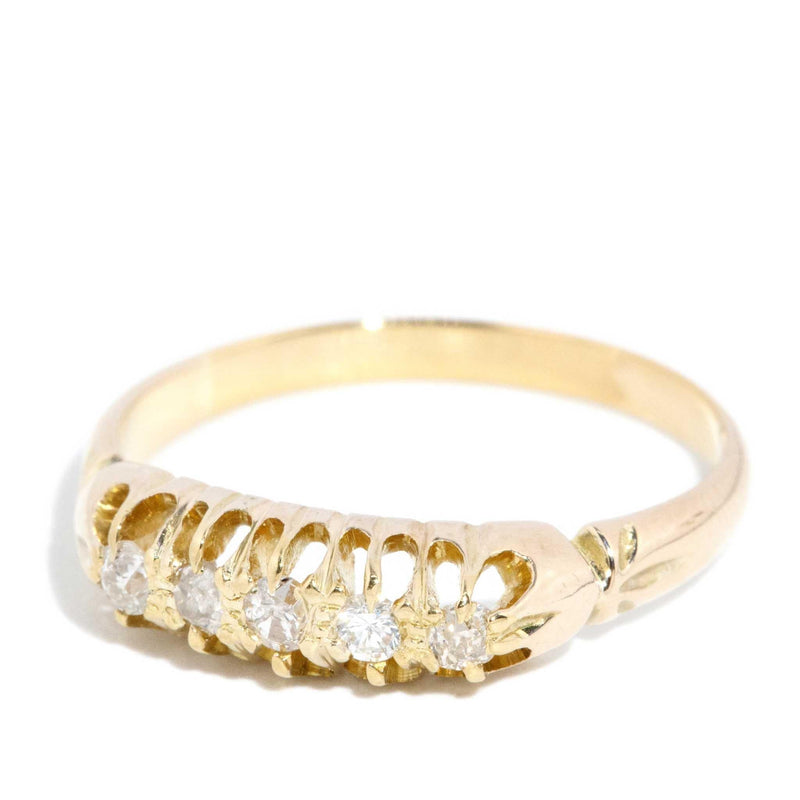 Emilia 1930s Diamond London Bridge Ring 16ct Gold