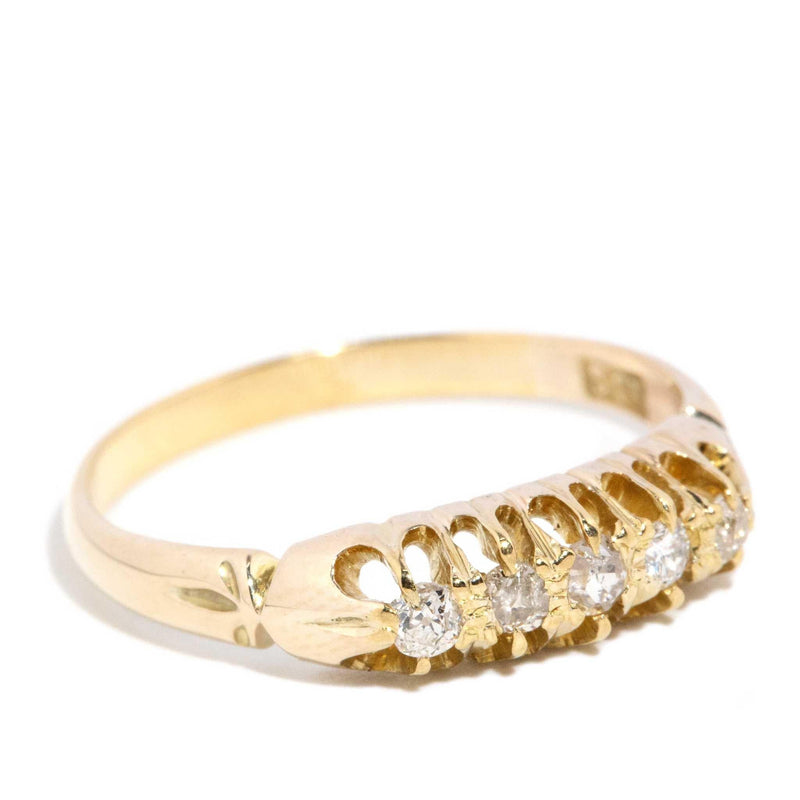 Emilia 1930s Diamond London Bridge Ring 16ct Gold