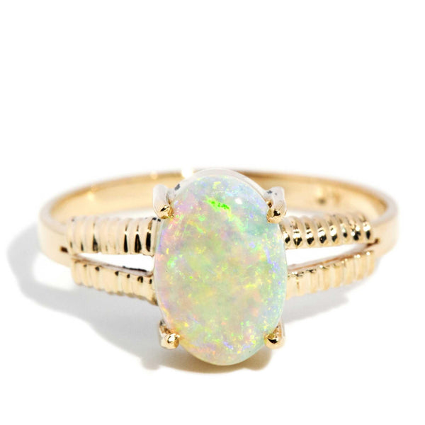 Lexi 1970s 1.01ct Solid Crystal Opal Ring 14ct Gold