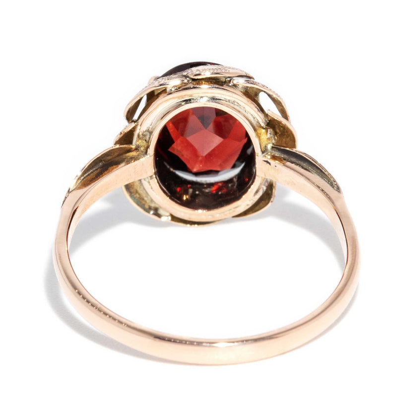 Cambria 1970s Garnet Ring 9ct Rose Gold