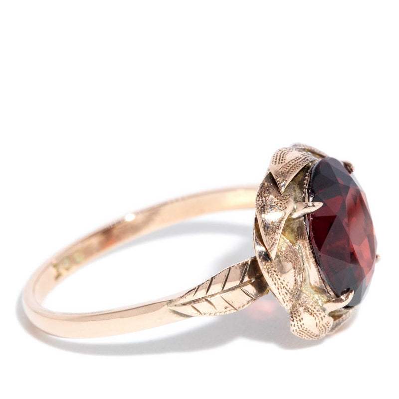 Cambria 1970s Garnet Ring 9ct Rose Gold